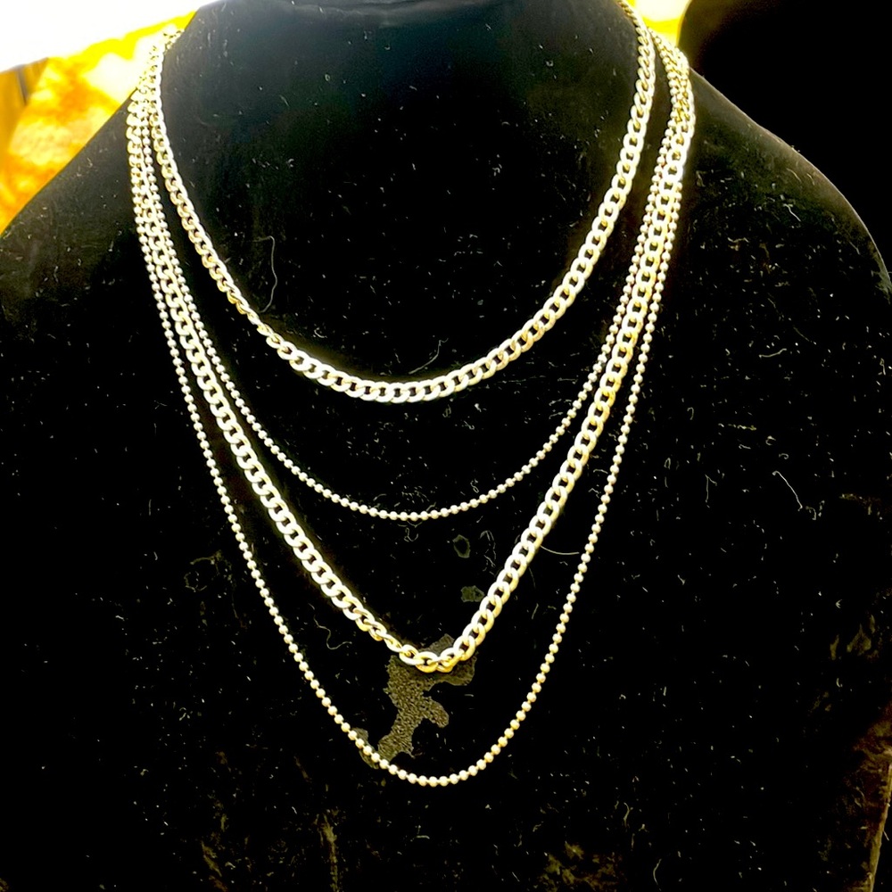 Silpada Sterling Silver 4 tiered chain necklace nib and retired.